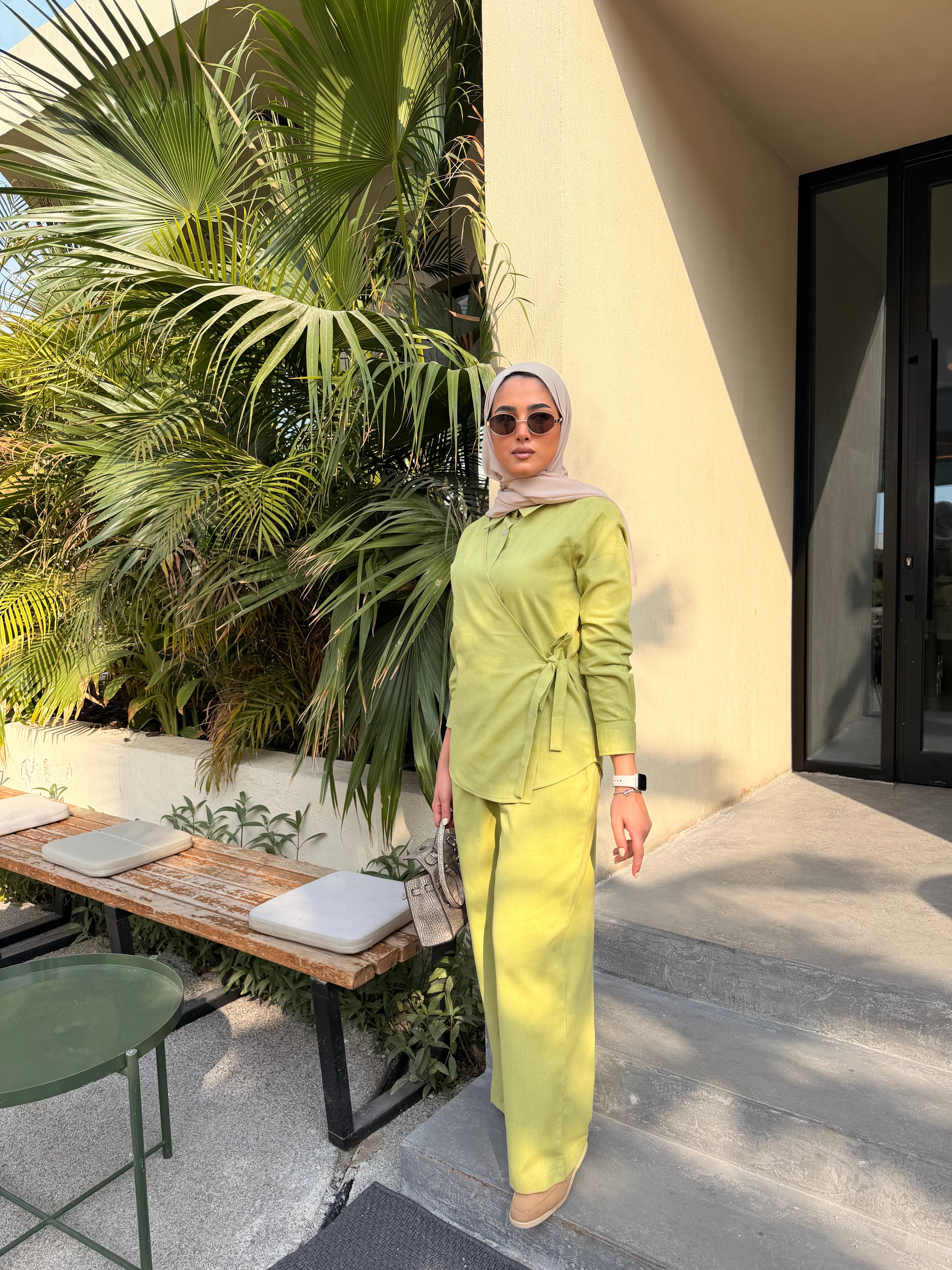 Olive Linen Set