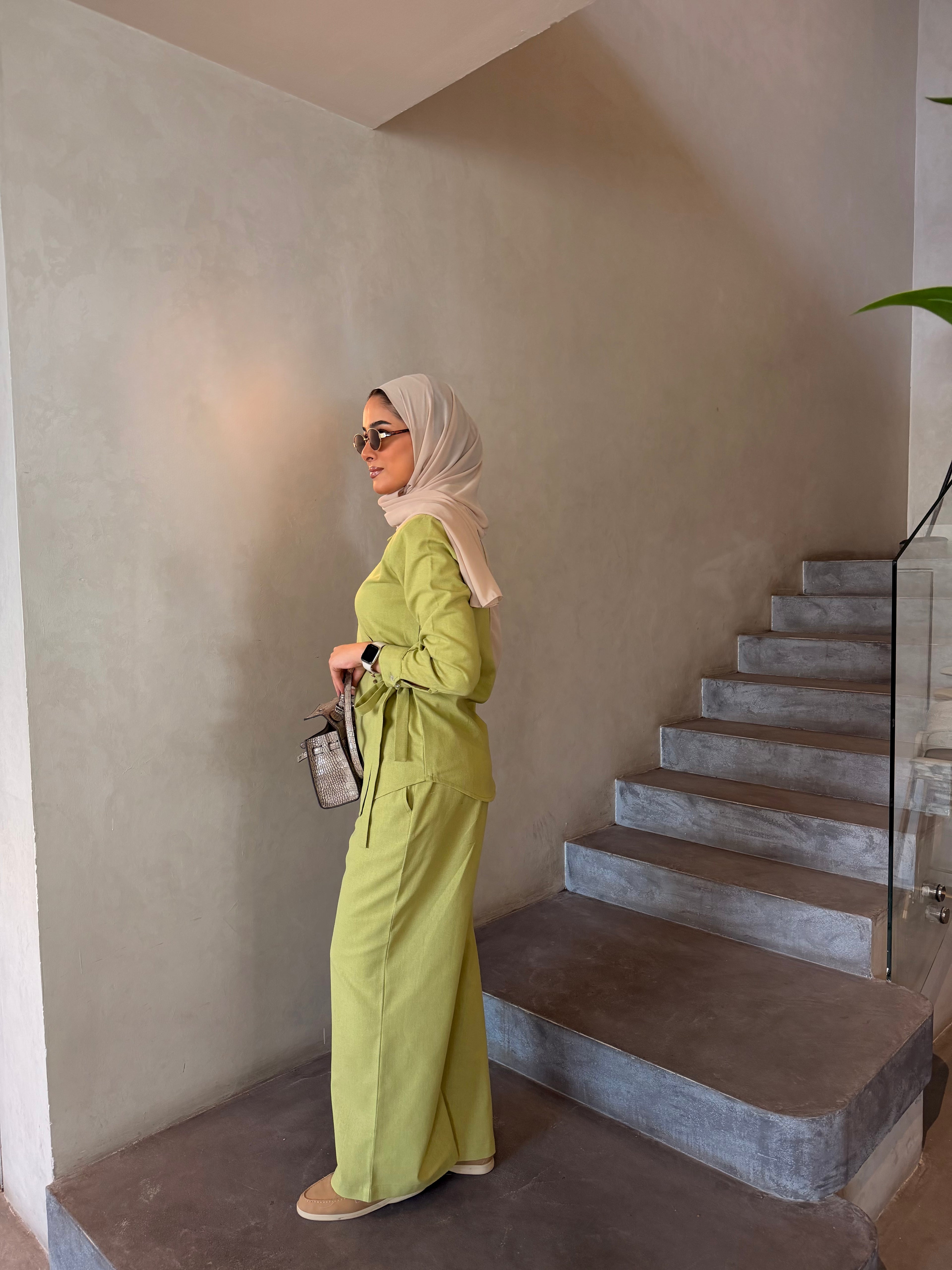 Olive Linen Set