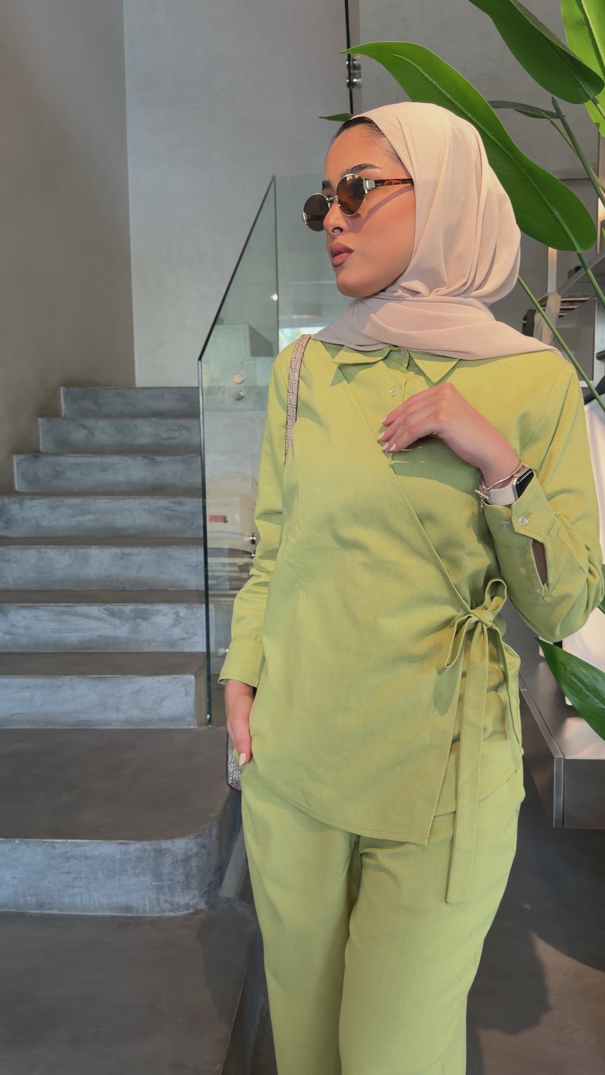Olive Linen Set